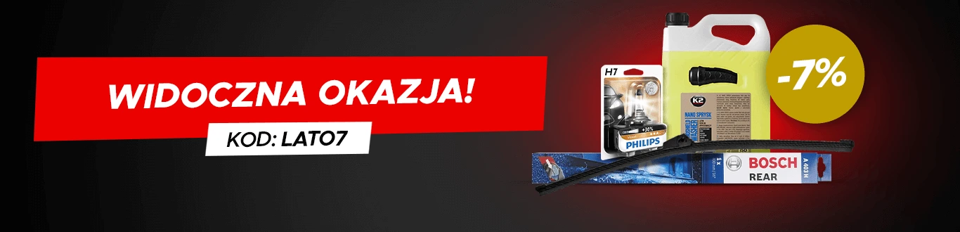 7% na wycieraczki, żarówki lub płyn do spryskiwaczy - Desktop