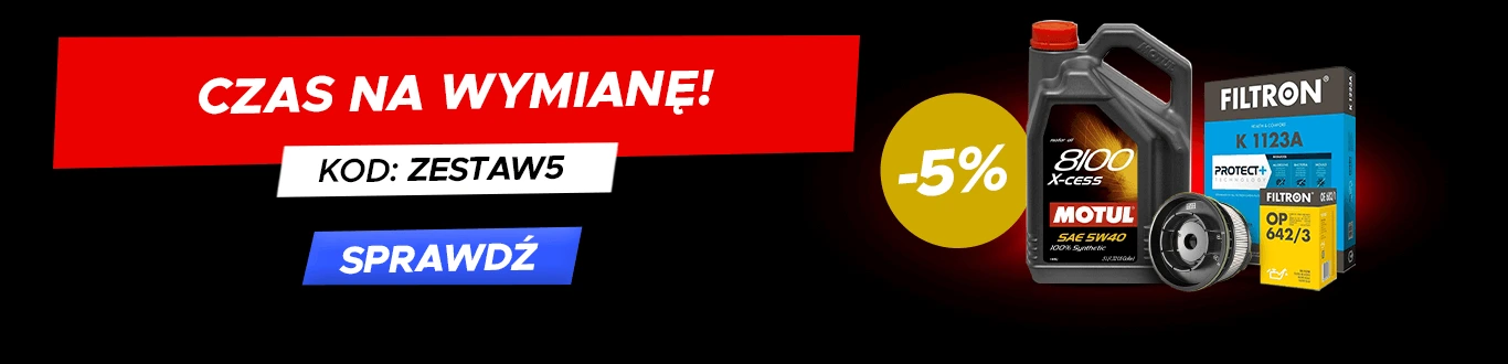 Kup olej oraz filtr i zgarnij 5% rabatu - Desktop