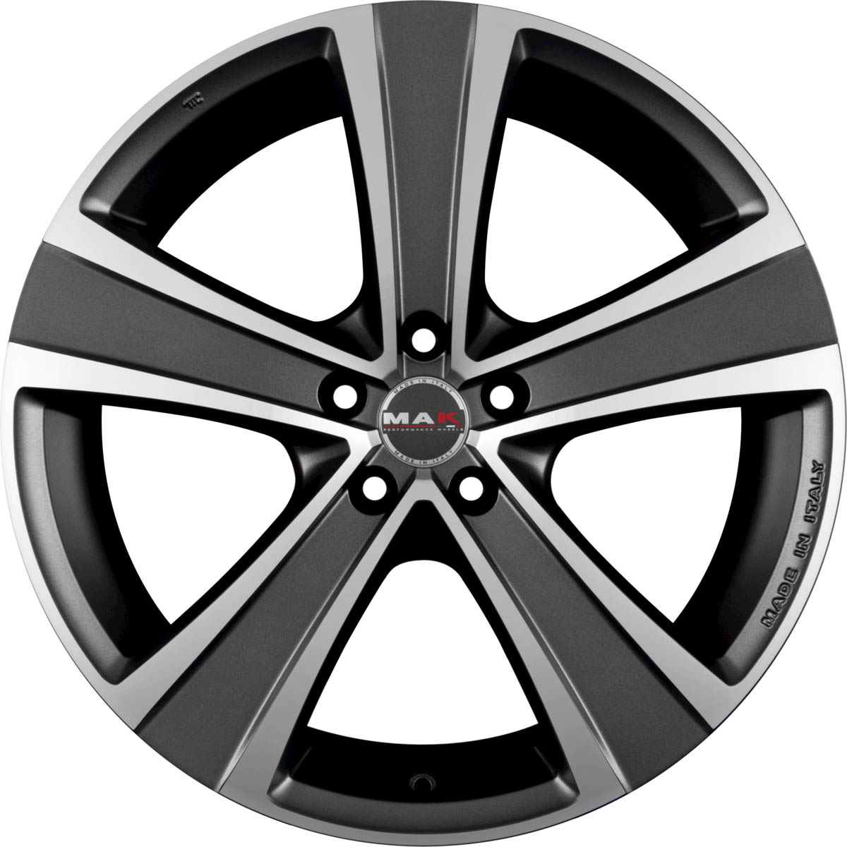 MAK FUOCO 5 9.00x18 5x108.0 ET 43 - felgi aluminiowe (kolor Czarny)