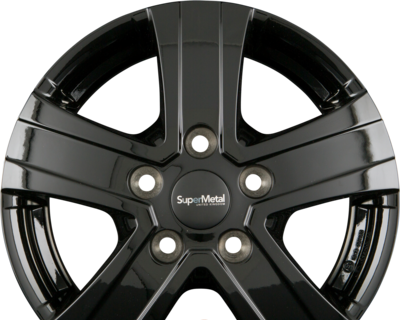 SuperMetal HAMMER 6.00x15 5x118.0 ET 68 - felgi aluminiowe (kolor Czarny)