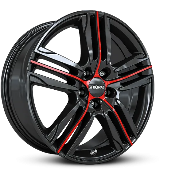 RONAL R57 7.50x18 5x100.0 ET 45 - felgi aluminiowe (kolor Czerwony) - zdjęcie główne