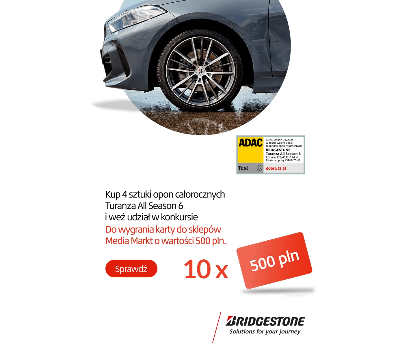 Wygraj 500zł od Bridgestone!