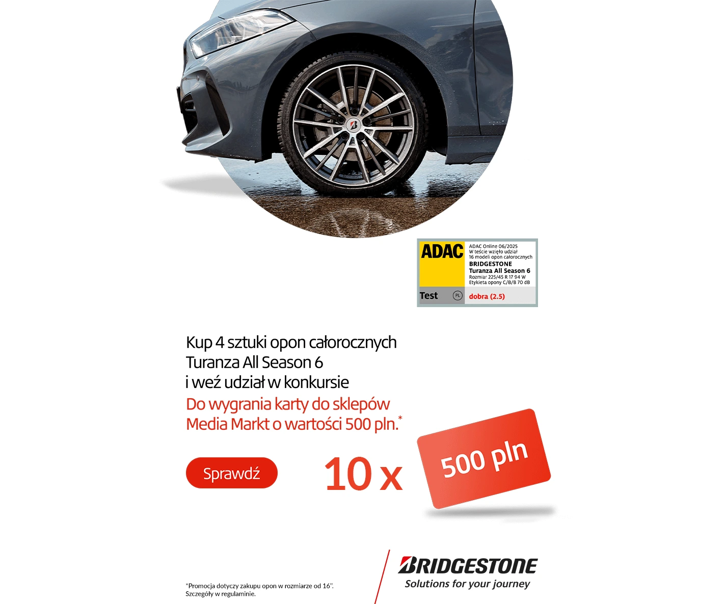 Wygraj 500zł od Bridgestone!