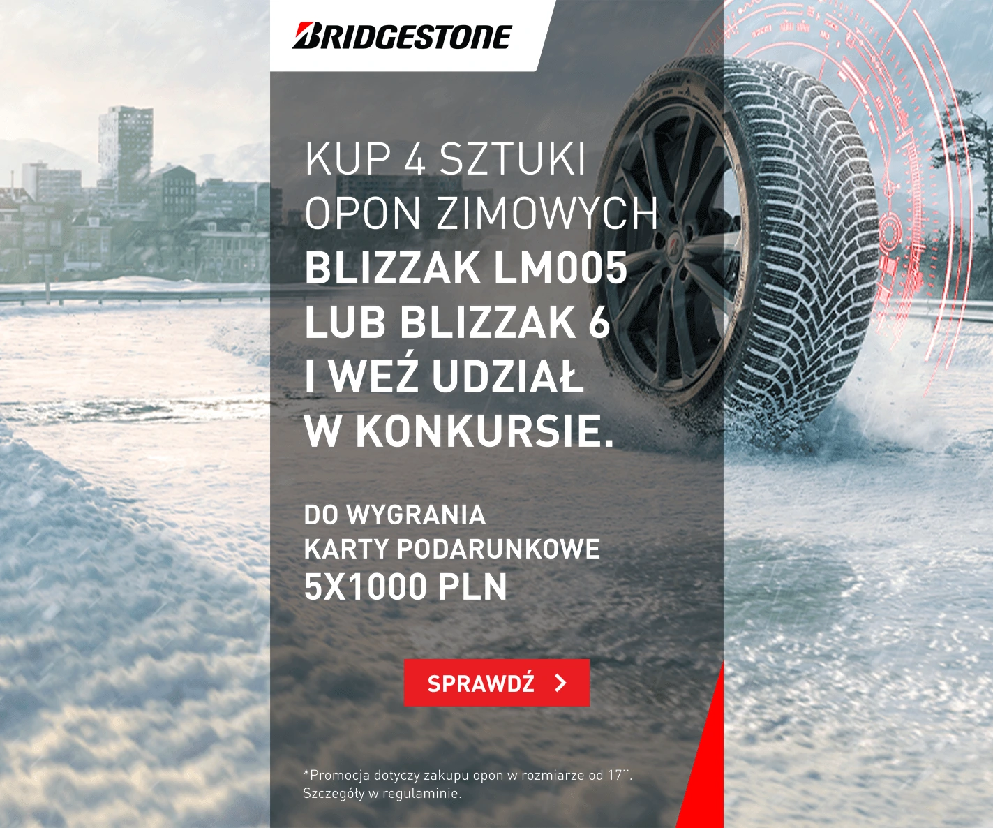 Wygraj 1000 zł od Bridgestone!