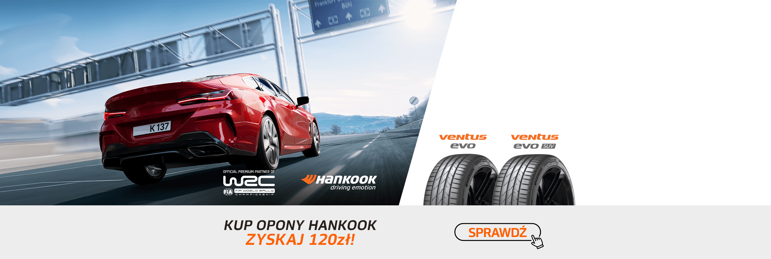 Zyskaj 120 zł od Hankook!