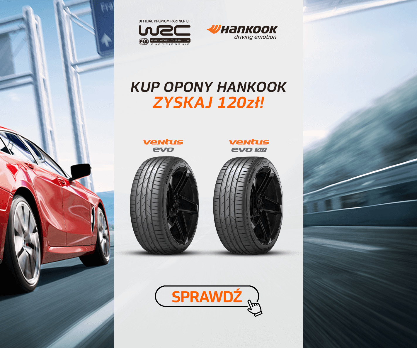 Zyskaj 120 zł od Hankook!