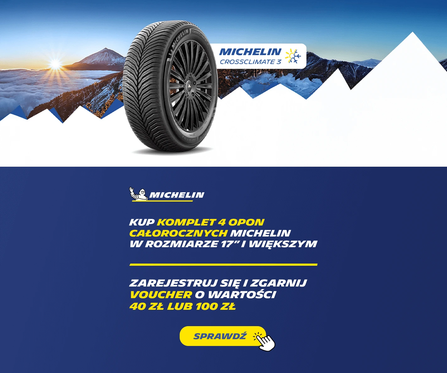 Zyskaj do 100 zł od Michelin!
