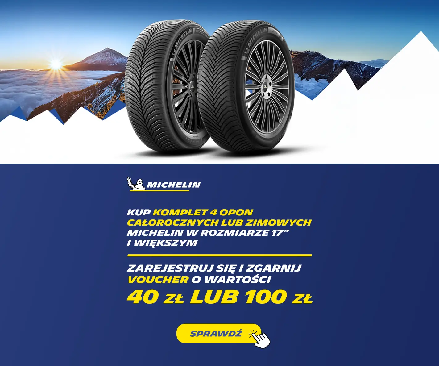 Zyskaj do 100 zł od Michelin!