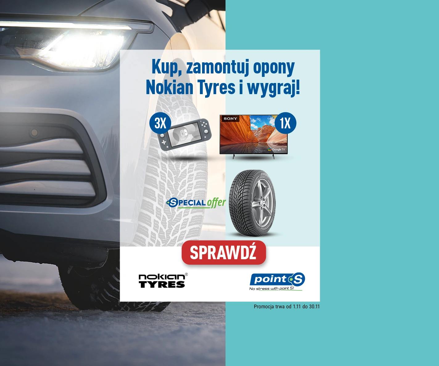 Kup, zamontuj opony Nokian Tyres i wygraj!